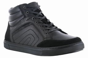 Propet Kenton High Top Casual Sneaker All Black Daily Glide Step-Out Propet Kenton High Top Casual Sneaker All Black Motion Friendly
