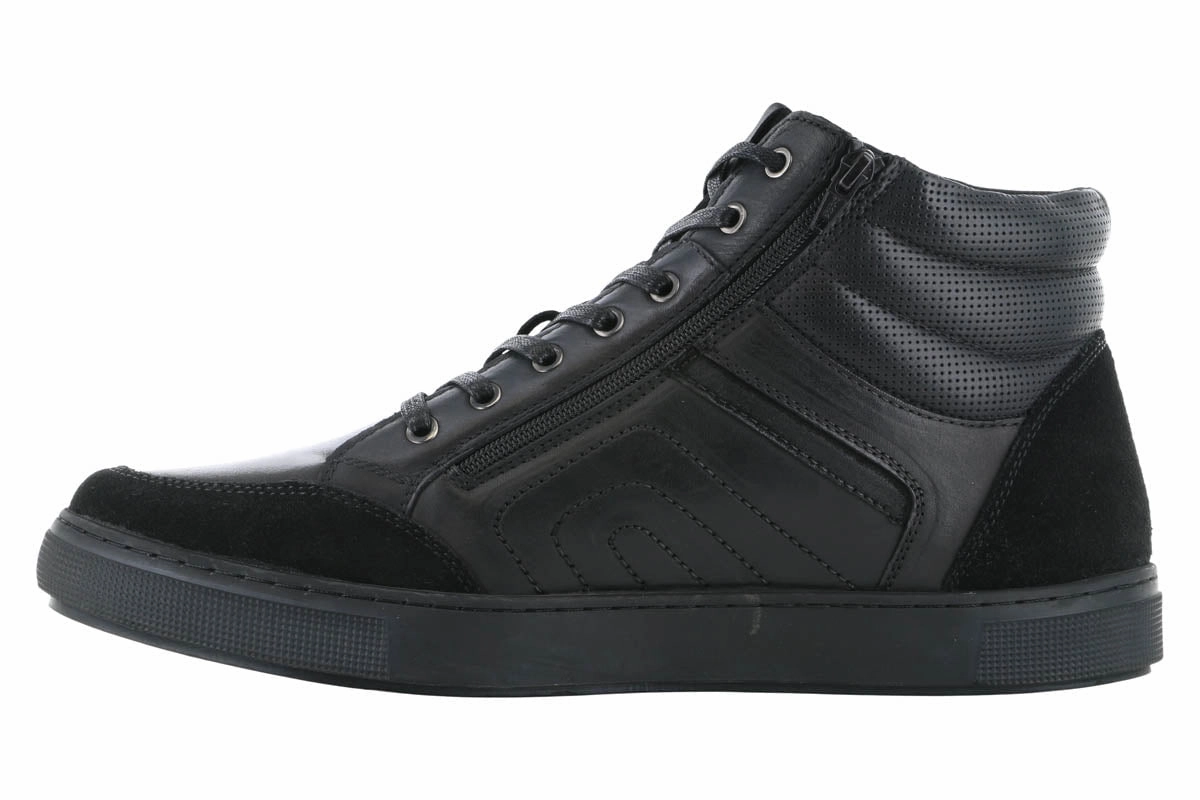 Propet Kenton High Top Casual Sneaker All Black Sun Jog Compact Form