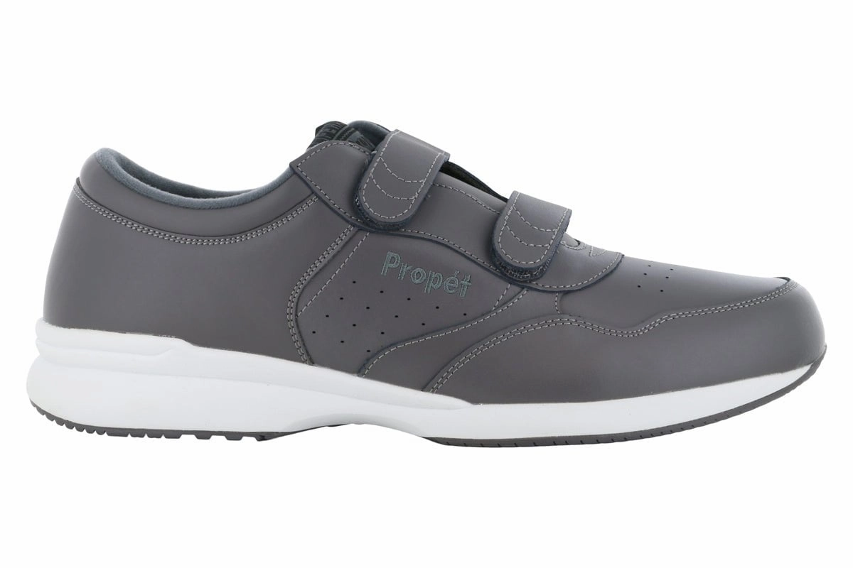 Propet Lifewalker Strap Dark Grey Light Touch Comfort Memory Foam