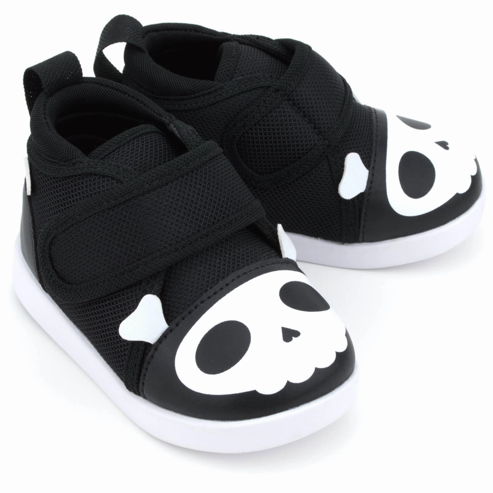 Gel Soft Skull & Crossbones Pirate  Squeaky Toddler Shoes | Black/White Version 2 2025