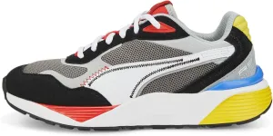 Puma RS-Metric Sneaker, Castlerock-High Risk Red, 4 US Unisex Big Kid