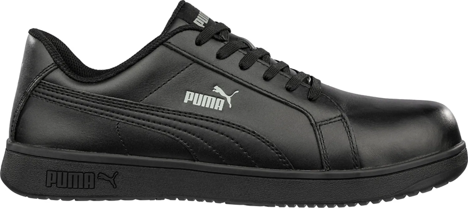 Puma Safety Womens Iconic Low ASTM SD Black Leather Work Shoes 8 M