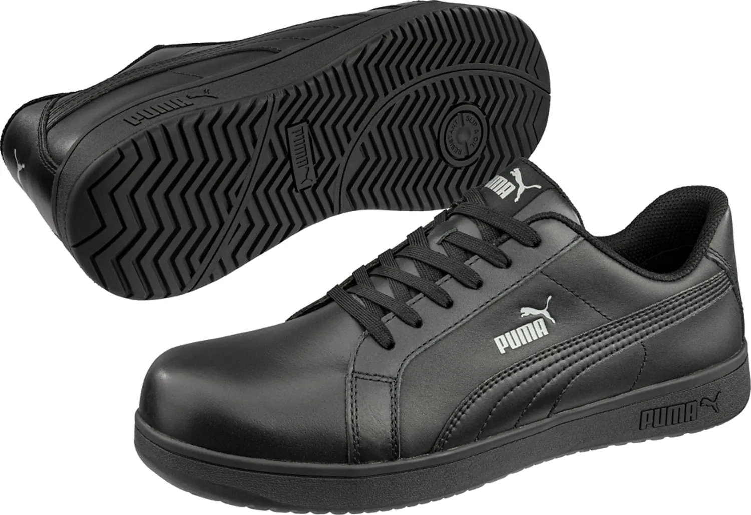 Puma Safety Womens Iconic Low ASTM SD Black Leather Work Shoes 8 M