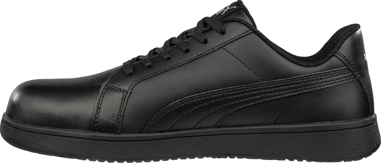 Puma Safety Womens Iconic Low ASTM SD Black Leather Work Shoes 8 M