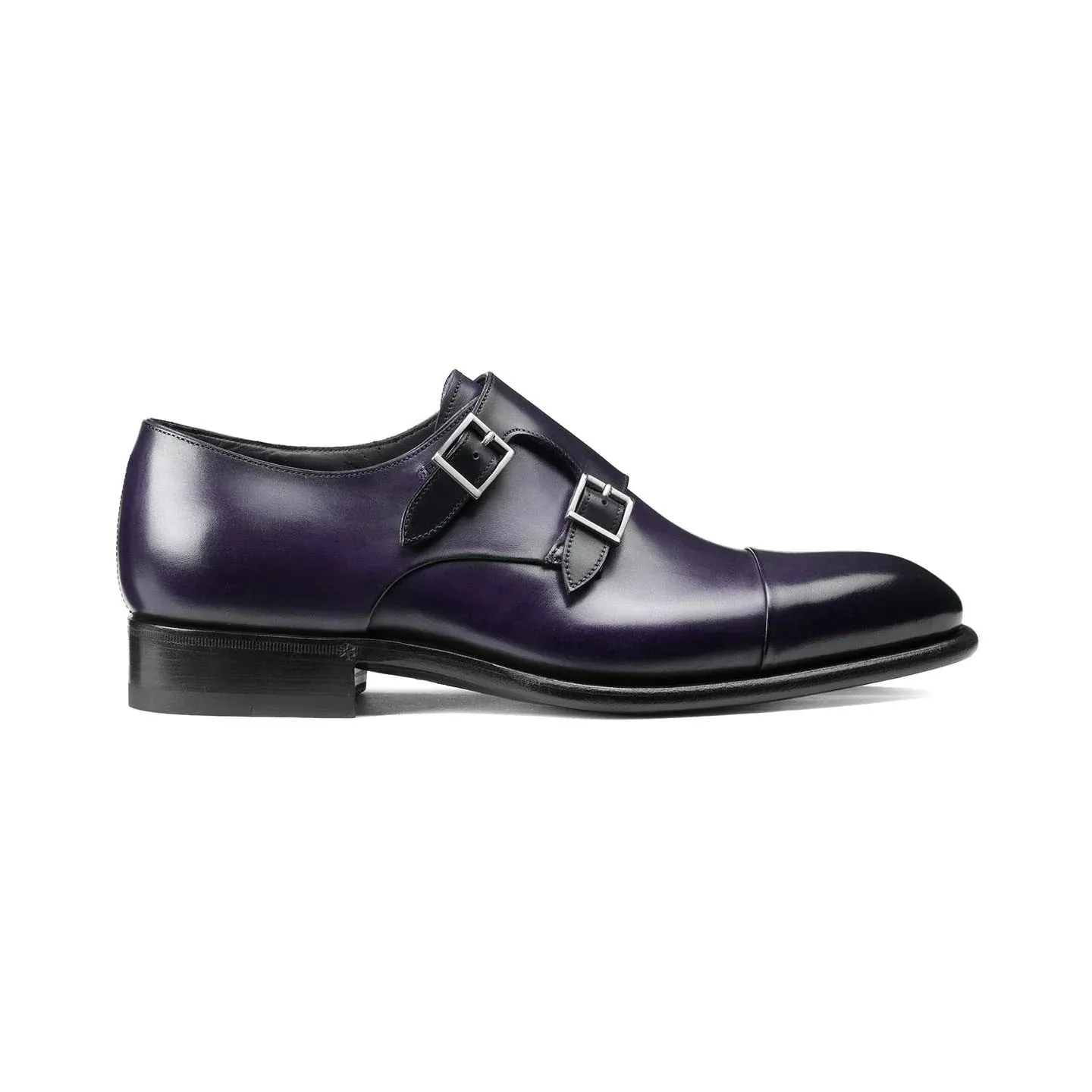 Purple Leather Castle Monk Straps