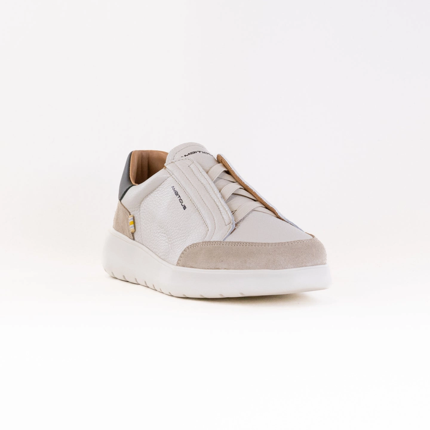 Travel Ready Foot Freedom Slip Ambitious Hover Slip-On Sneaker 13721A (Men's) - Beige Leather Combi