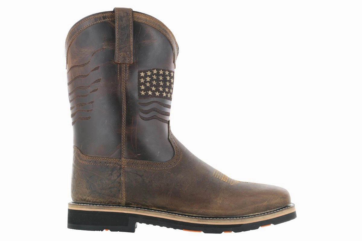Industrial Comfort Gear Hoss Rushmore Western Rancher Soft Toe Boot Brown