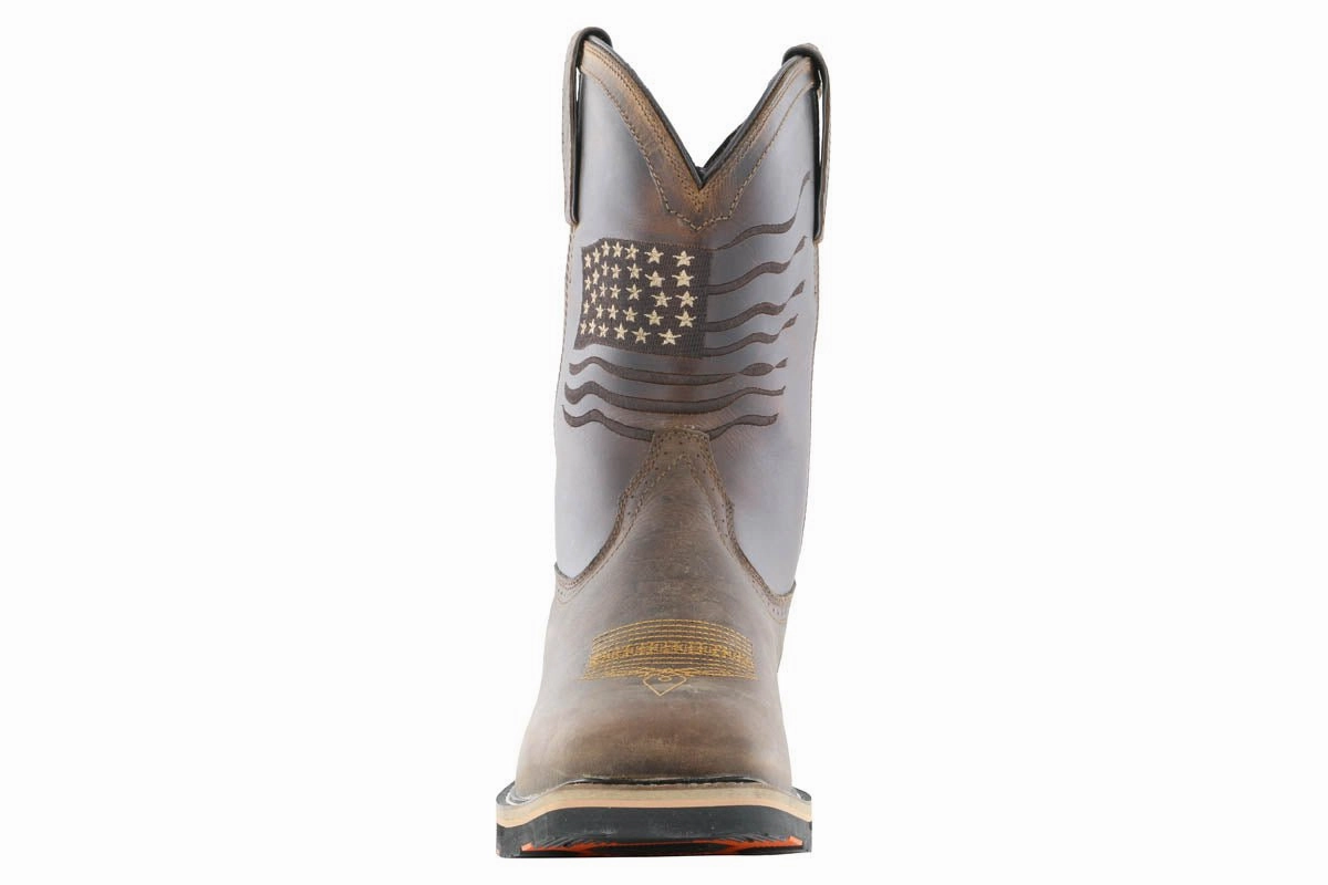 Hoss Rushmore Western Rancher Soft Toe Boot Brown All Purpose Support Long-Lasting Fit