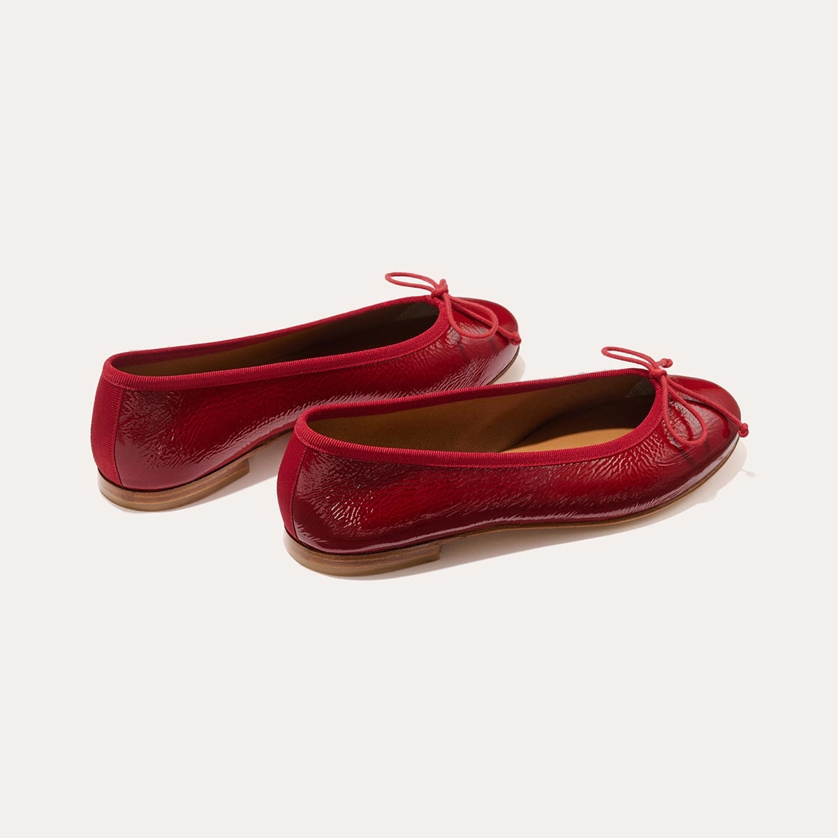 The Demi - Berry Crinkle Patent Square Toe