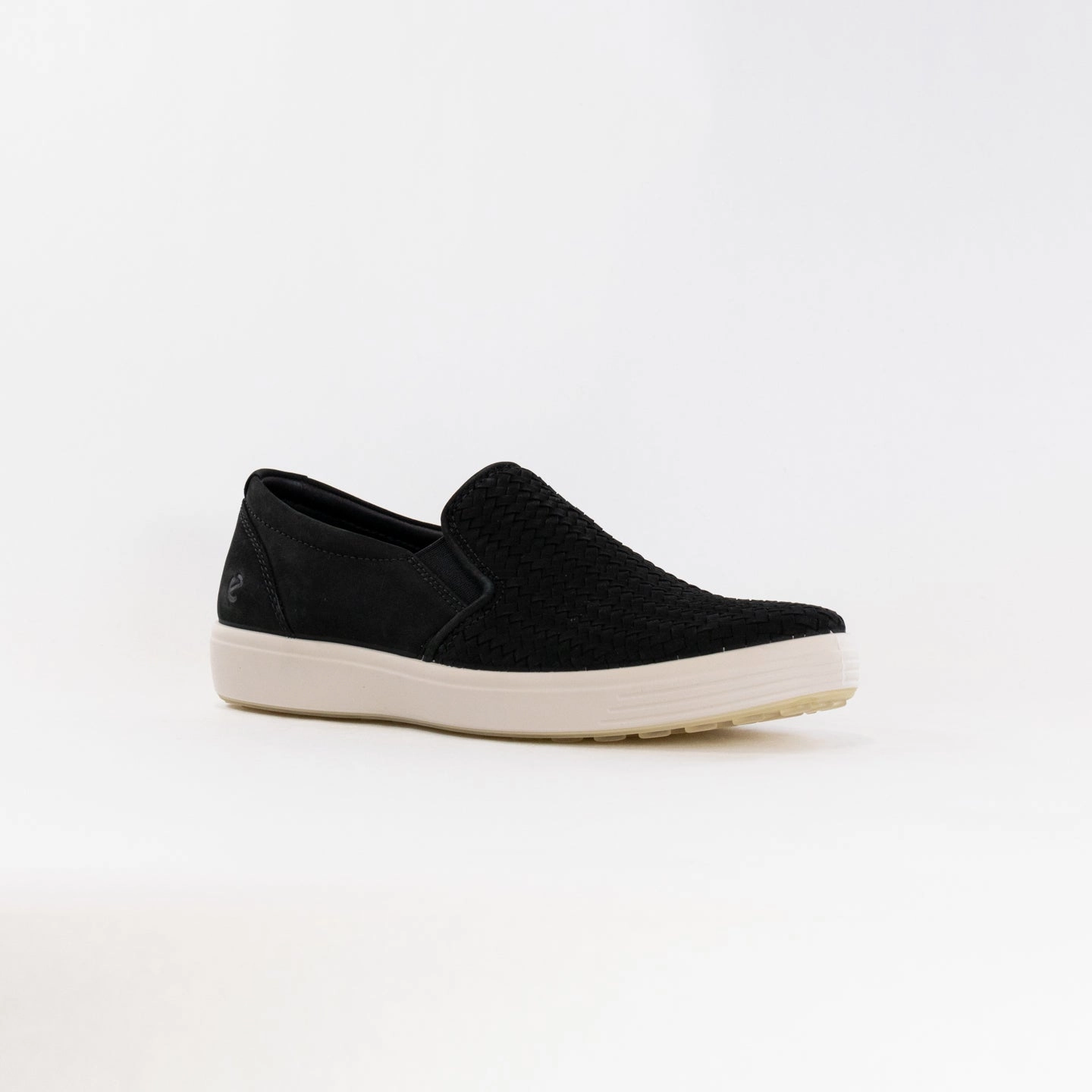 ECCO Men's Soft 7 Woven Slip-On (Men's) - Black Rugged Build
