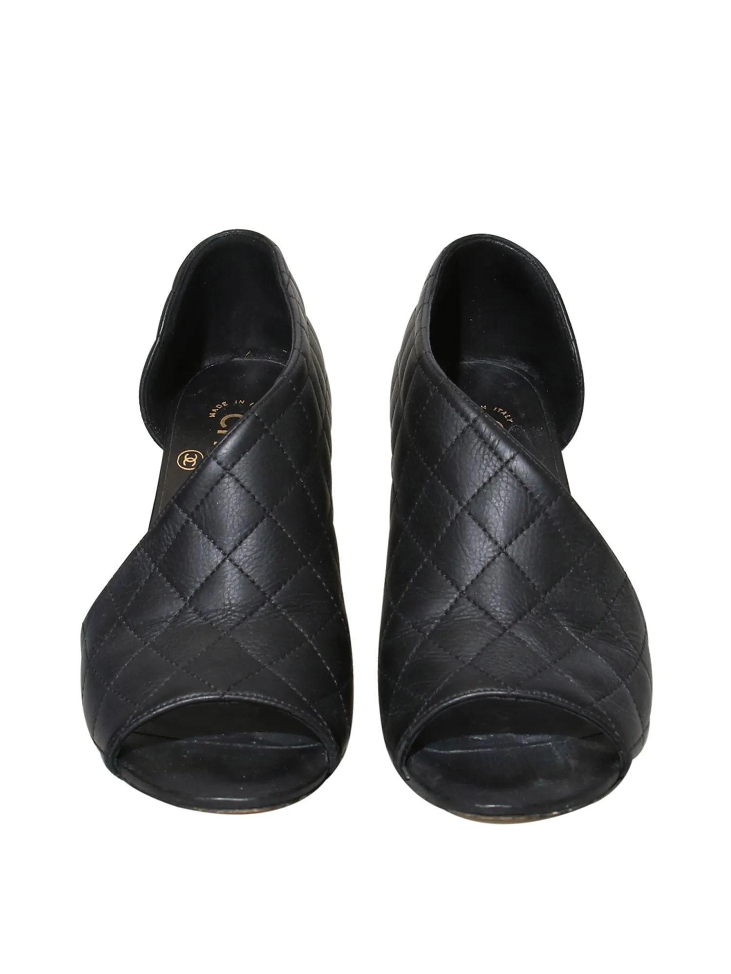 Quilted Leather D'Orsay Pumps