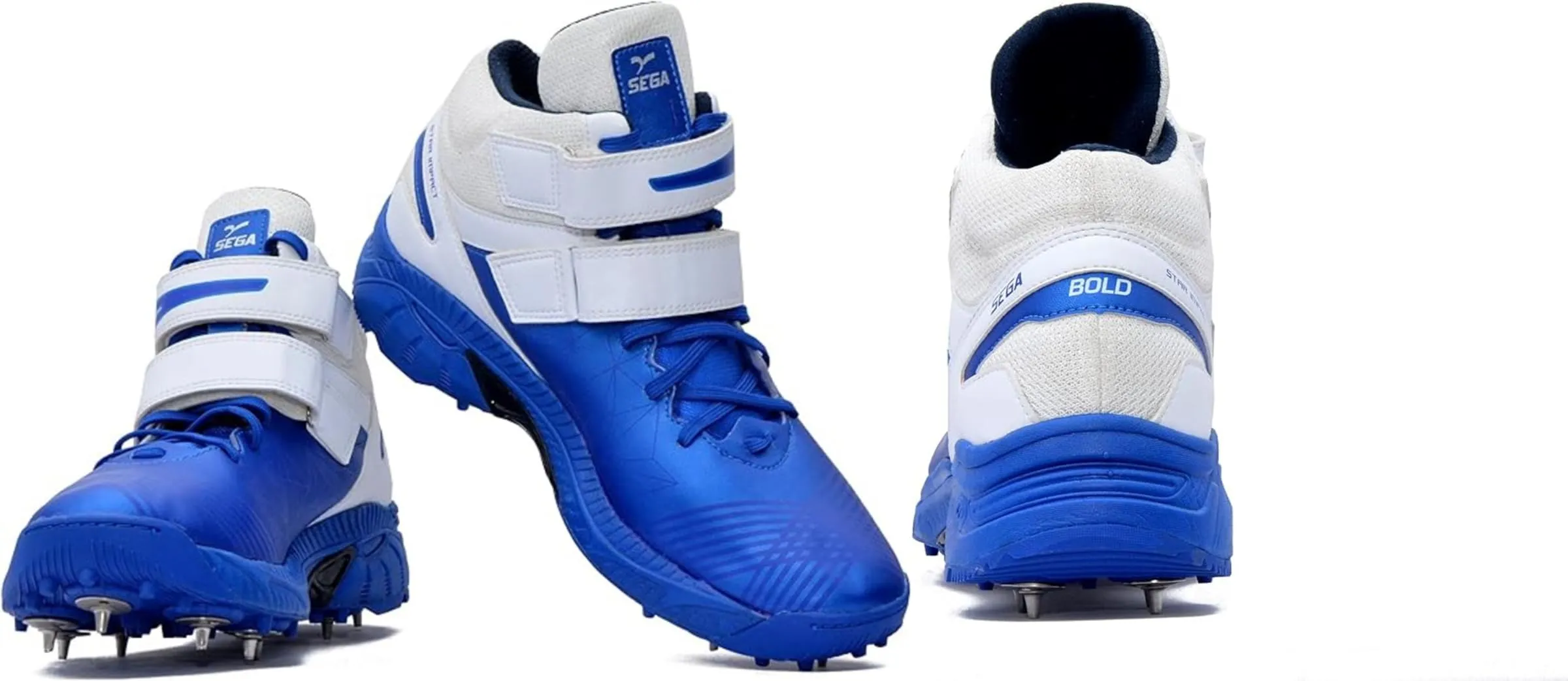 QUIVE SEGA Bold Cricket Shoes Metal Spikes