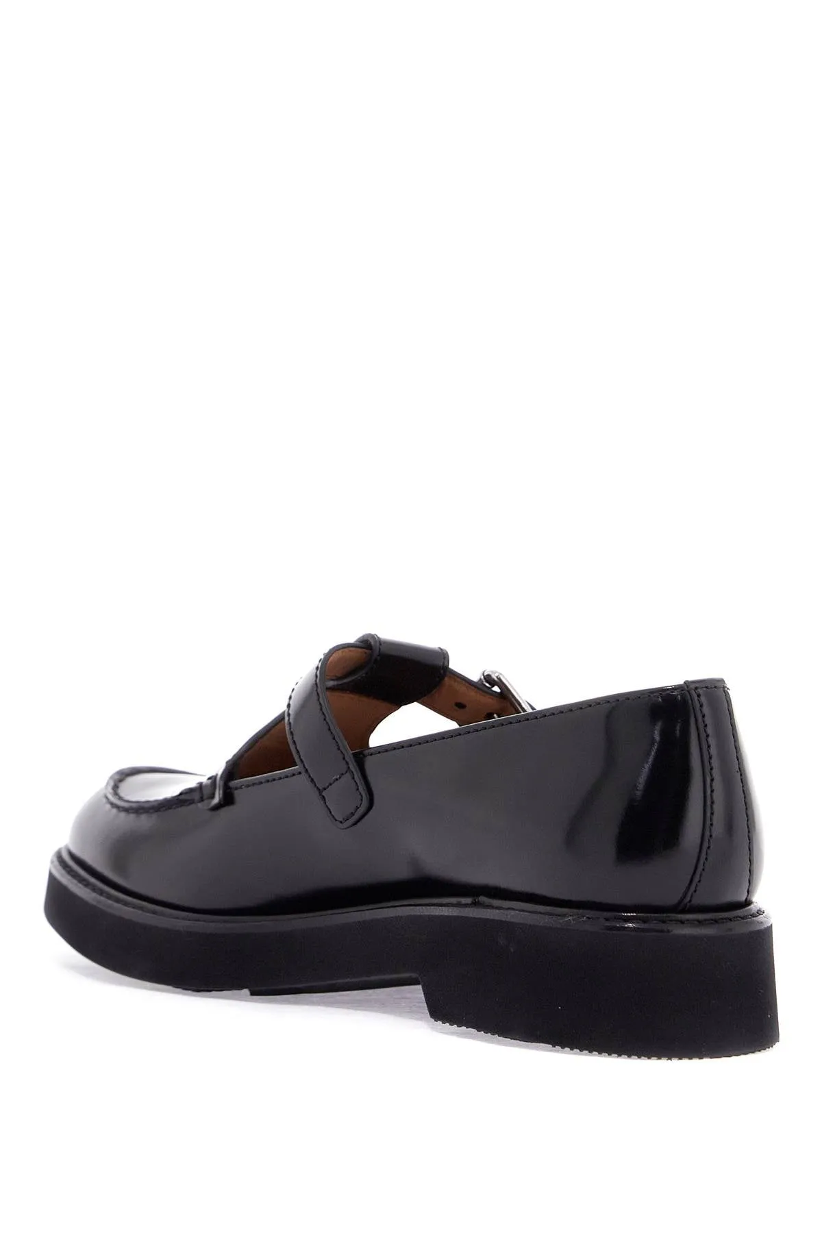 "brushed leather mary-jane DX0107 9EM BLACK
