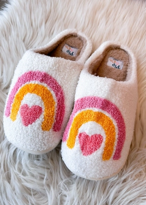Rainbow Heart Slippers Support Boost Rainbow Heart Slippers Flex Groove Technology