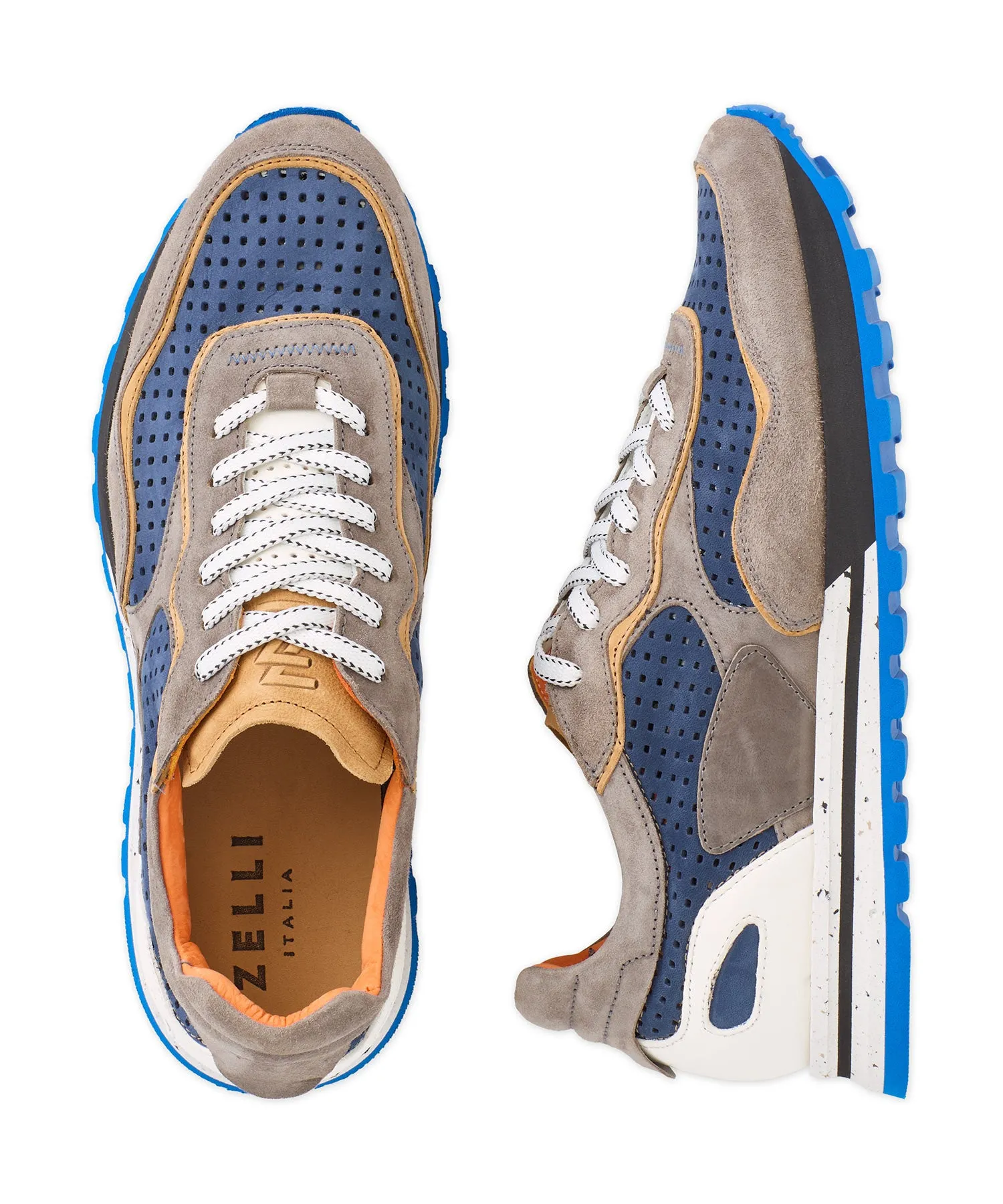 RAYA Perforated Italian Calfskin Sneakers Airport Walk