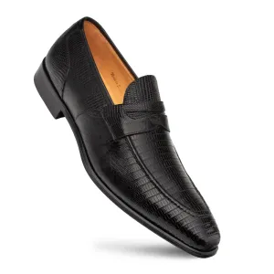 Rebellious Mayor Lizard Penny Loafer-Black | Mezlan Mayor Lizard Penny Loafer-Black | Mezlan kind Custom - made