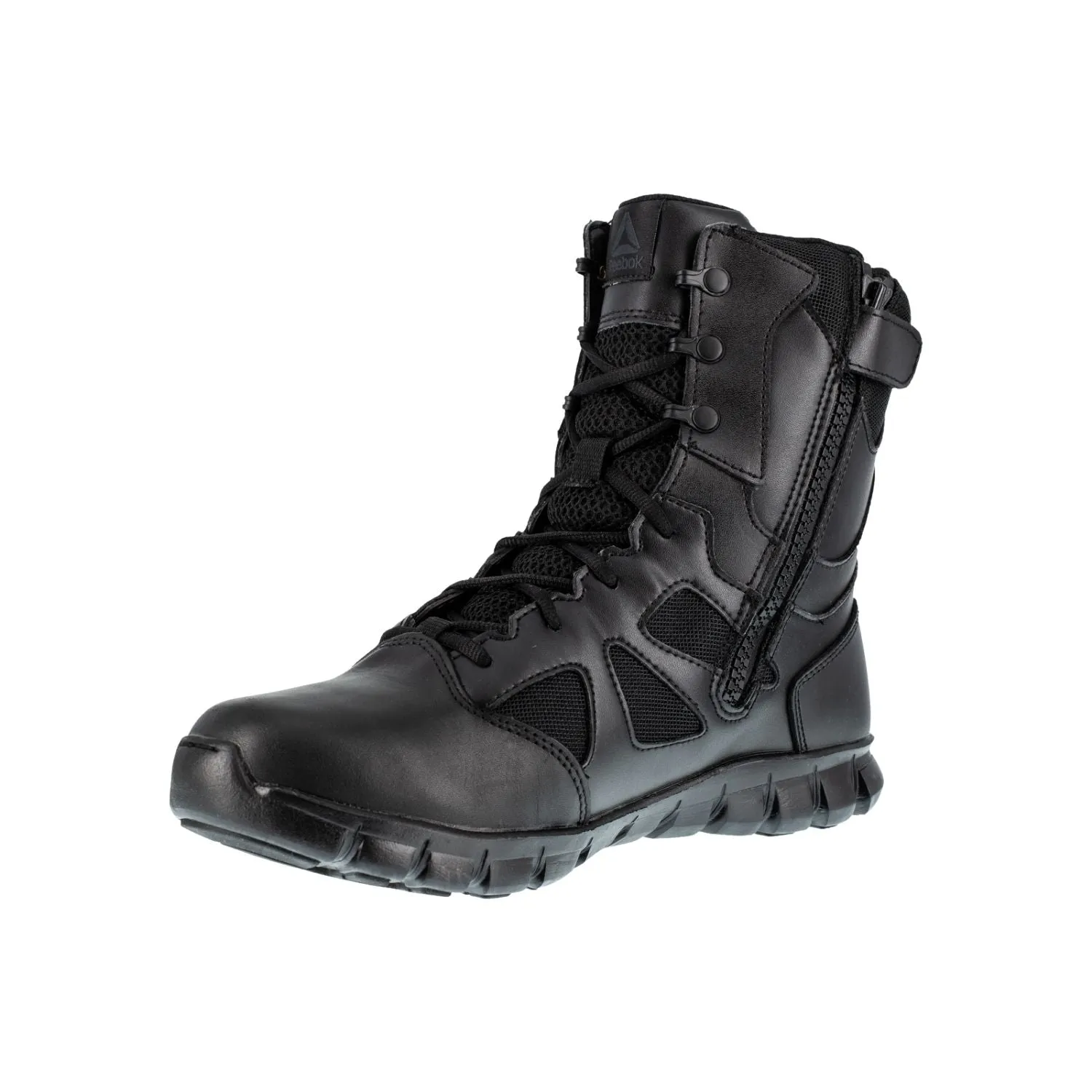 Reebok Sublite Cushion Women's 8" Tactical Waterproof Boot with Side Zipper - Black