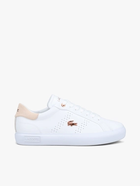 Reinforced toe cap Powercourt 2.0 224 1 Wht Lt.pink leather Simple Flow Powercourt 2.0 224 1 Wht Lt.pink leather
