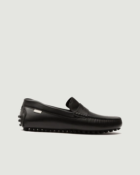 Reinforced toe Driver | Black Leather Supportive Lining Driver | Black Leather
