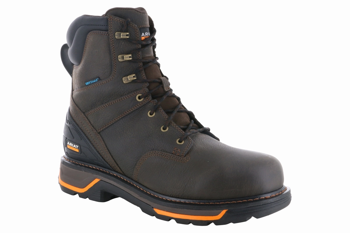 Ariat Big Rig 8" Waterproof Soft Toe Side Zip Boot Rugged Protection Secure Support