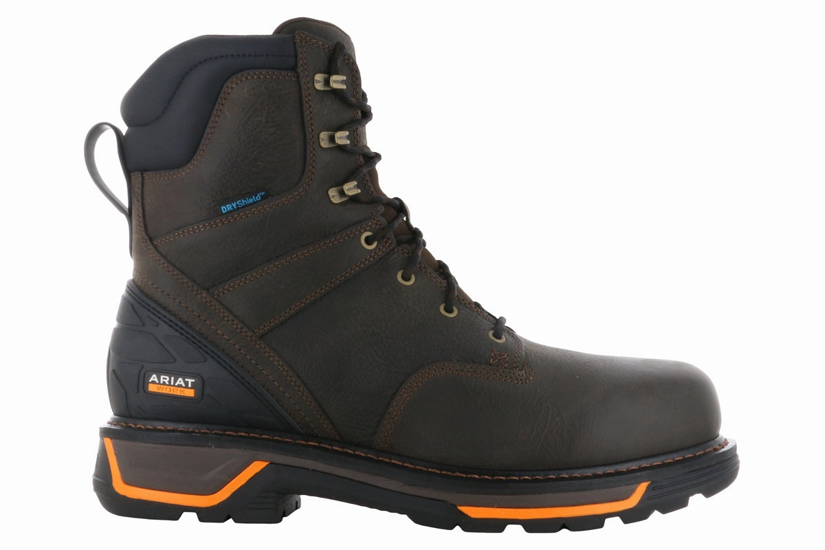 Ariat Big Rig 8" Waterproof Soft Toe Side Zip Boot Slip-Resistant Sole Comfortable Performance