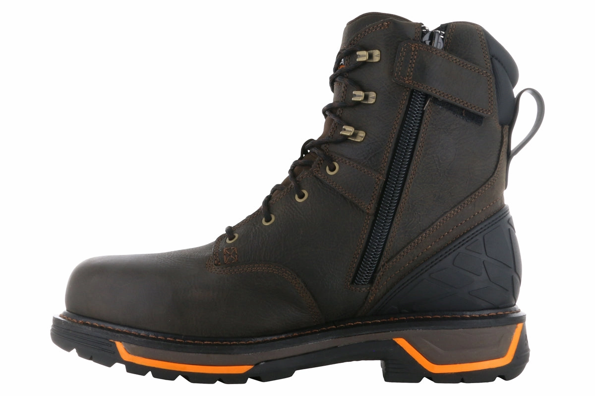 Sturdy Design Anti Impact Shoes Ariat Big Rig 8" Waterproof Soft Toe Side Zip Boot