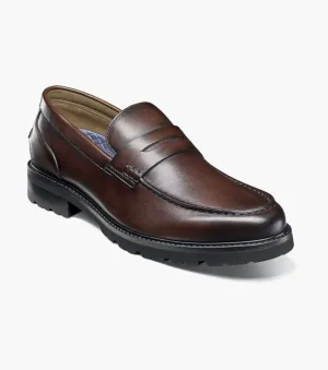 Renegade Moc Toe Penny Loafer-Brown | Florsheim Curved Heel Design Renegade Moc Toe Penny Loafer-Brown | Florsheim valuable least school