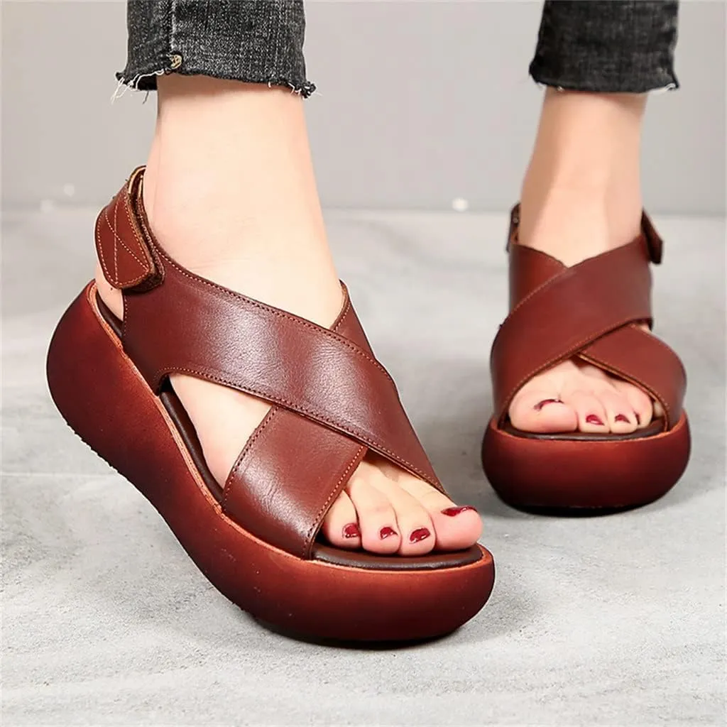 Retro Sandals Women Platform Women's Sandals Fashion Casual Shoes Ladies Beach Women's Sandals
