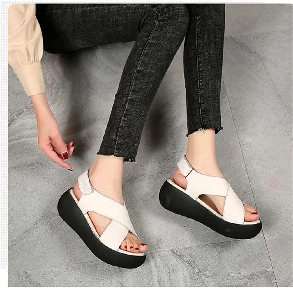 Retro Sandals Women Platform Women's Sandals Fashion Casual Shoes Ladies Beach Women's Sandals