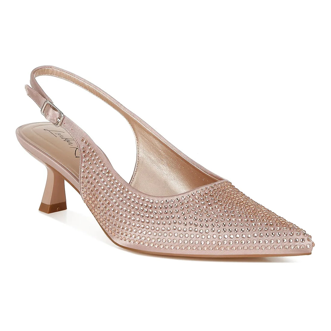 Rhinestones Embellished Slingback Sandals