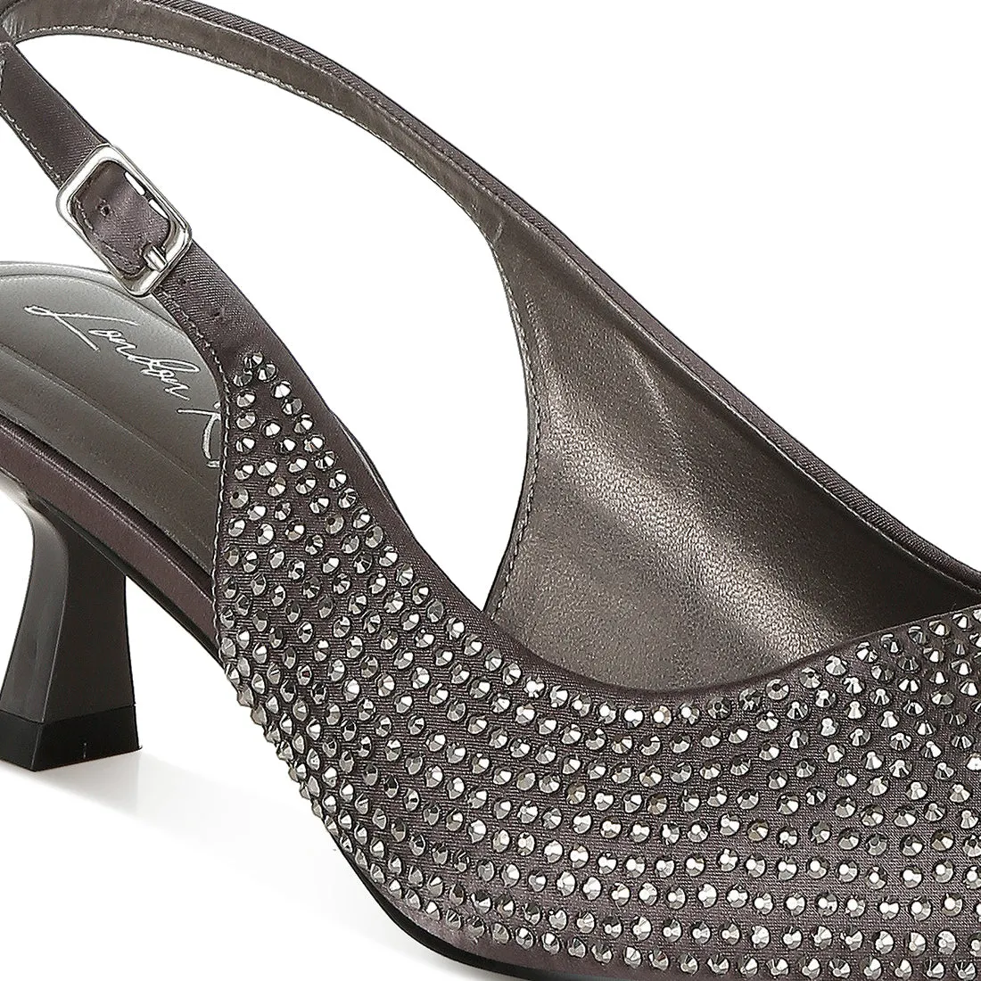 Rhinestones Embellished Slingback Sandals