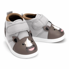 Rhino Squeaky Toddler Shoes | Gray Neutral design Rhino Squeaky Toddler Shoes | Gray Club Night