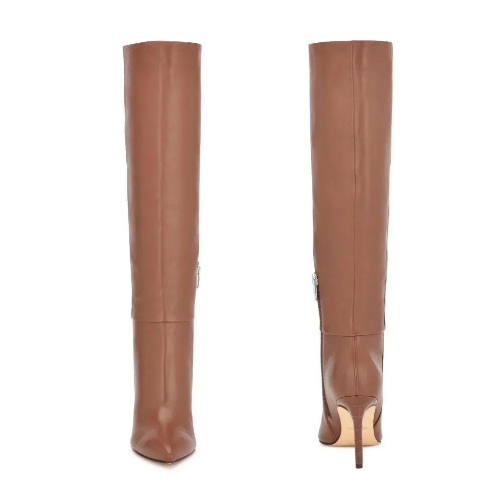 Richy Medium Brown Leather Nine West Boots