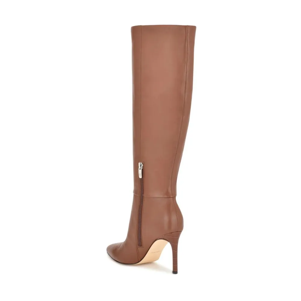 Richy Medium Brown Leather Nine West Boots