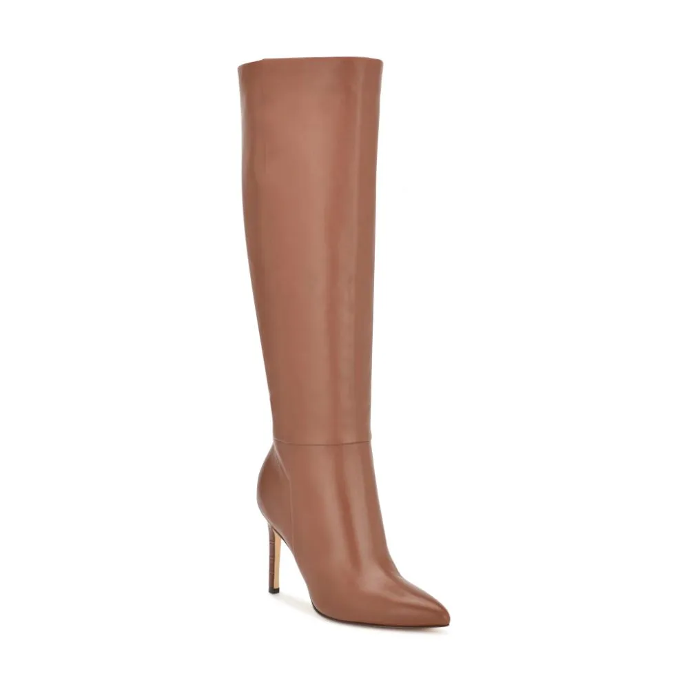 Richy Medium Brown Leather Nine West Boots