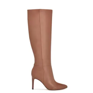 Richy Medium Brown Leather Nine West Boots