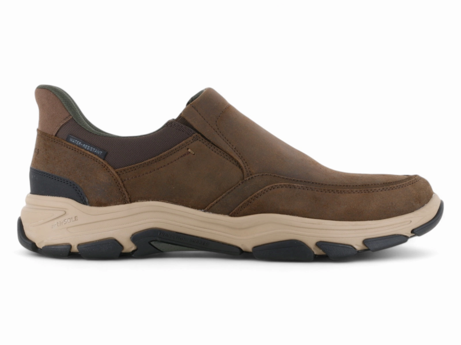 Rockport Reece Step Activated Slip On Shoes Brown Sock Liner Fit Holiday Outfit