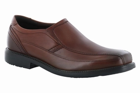Rockport Style Leader 2 Bike Toe Slip-On Brown Comfortable Walk Sleek Fit Bride Match Functional Rockport Style Leader 2 Bike Toe Slip-On Brown