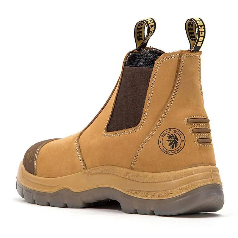 ROCKROOSTER SAFETY BOOTS GAMMON SLIP-ON ELASTIC NUBUCK LEATHER Size 9 -(43)