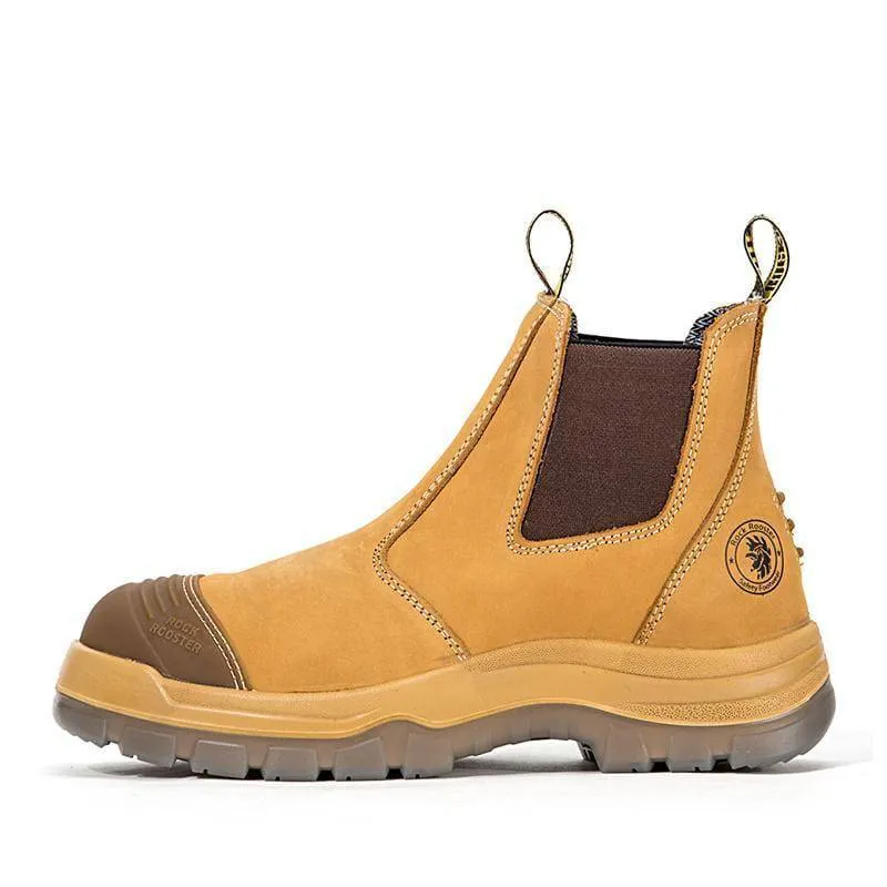 ROCKROOSTER SAFETY BOOTS GAMMON SLIP-ON ELASTIC NUBUCK LEATHER Size 9 -(43)