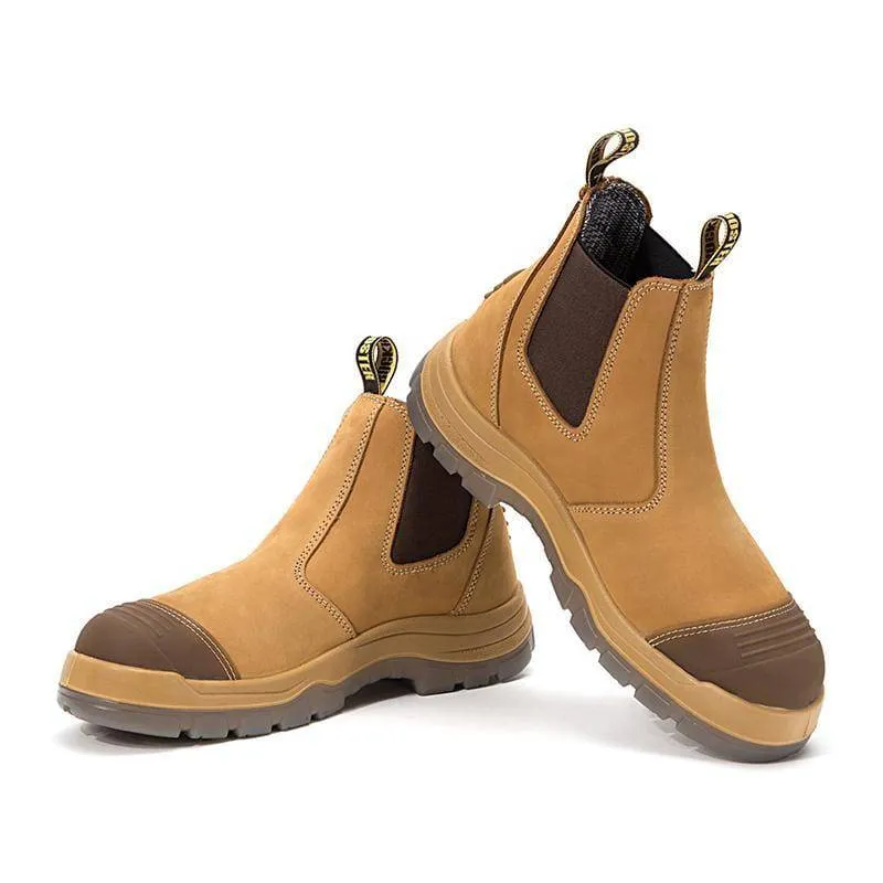 ROCKROOSTER SAFETY BOOTS GAMMON SLIP-ON ELASTIC NUBUCK LEATHER Size 9 -(43)