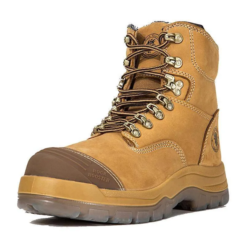 ROCKROOSTER SAFETY BOOTS KIMBERLY ZIP SIDE NUBUCK LEATHER PU/TPU SOLE  Size 12-(46)