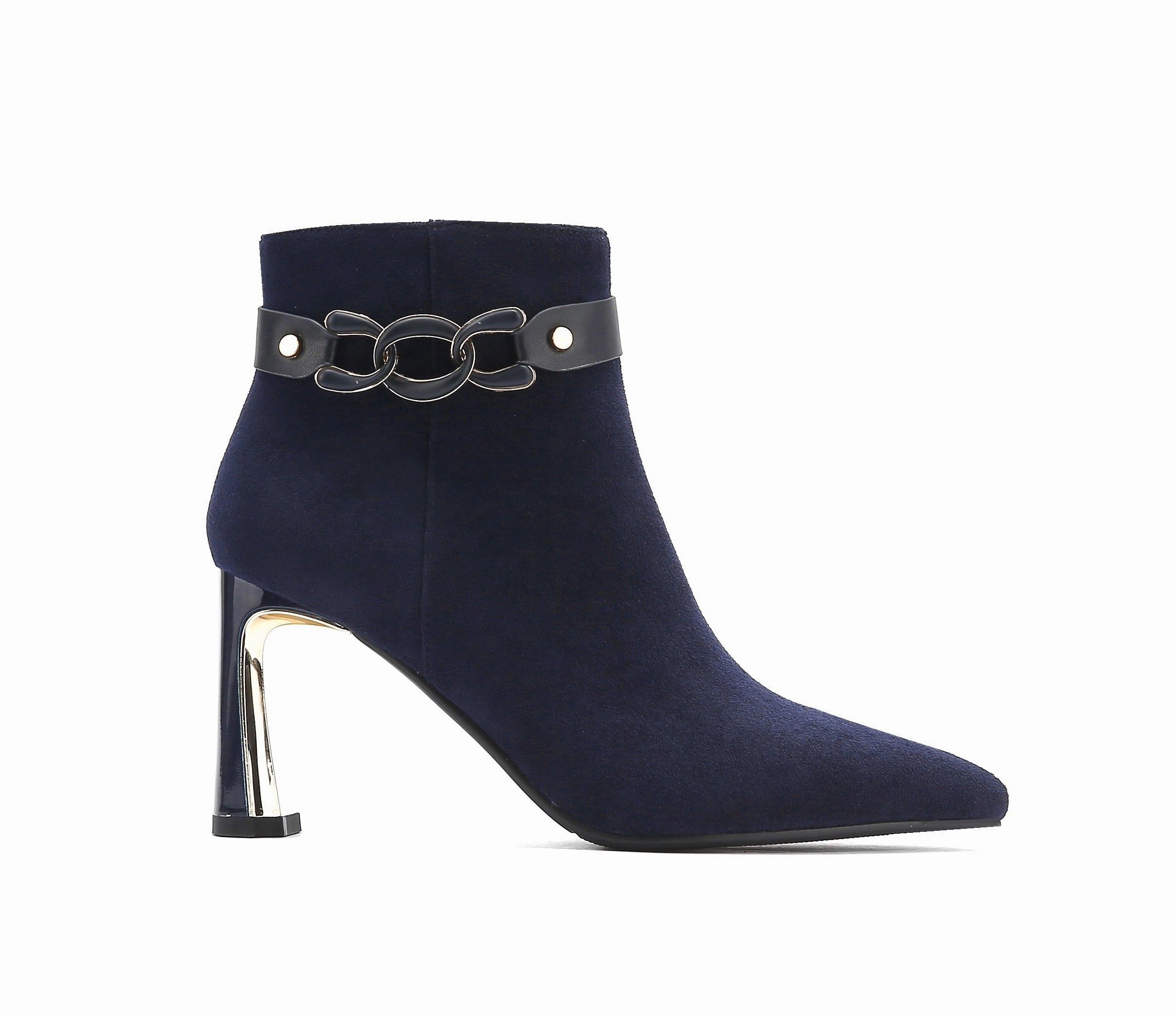 Black Leather Stilettos Comfy Pumps RUNWAY-Navy | Ninety Union Impact Resistance