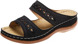 Rvidbe Orthopedic Sandals for Women Fashion, Womens Walking Sandals with Arch Support Anti-Slip Comfortable Sandals Slippers