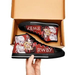 RWBY Ruby Rose Weiss Schnee Shoes High Top Sneakers for Kids and Adults