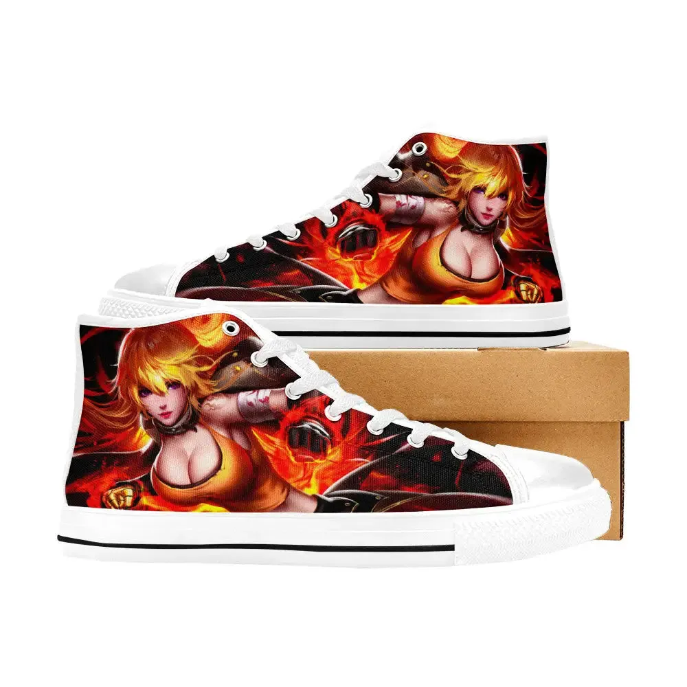 RWBY Yang Xiao Long Shoes High Top Sneakers for Kids and Adults