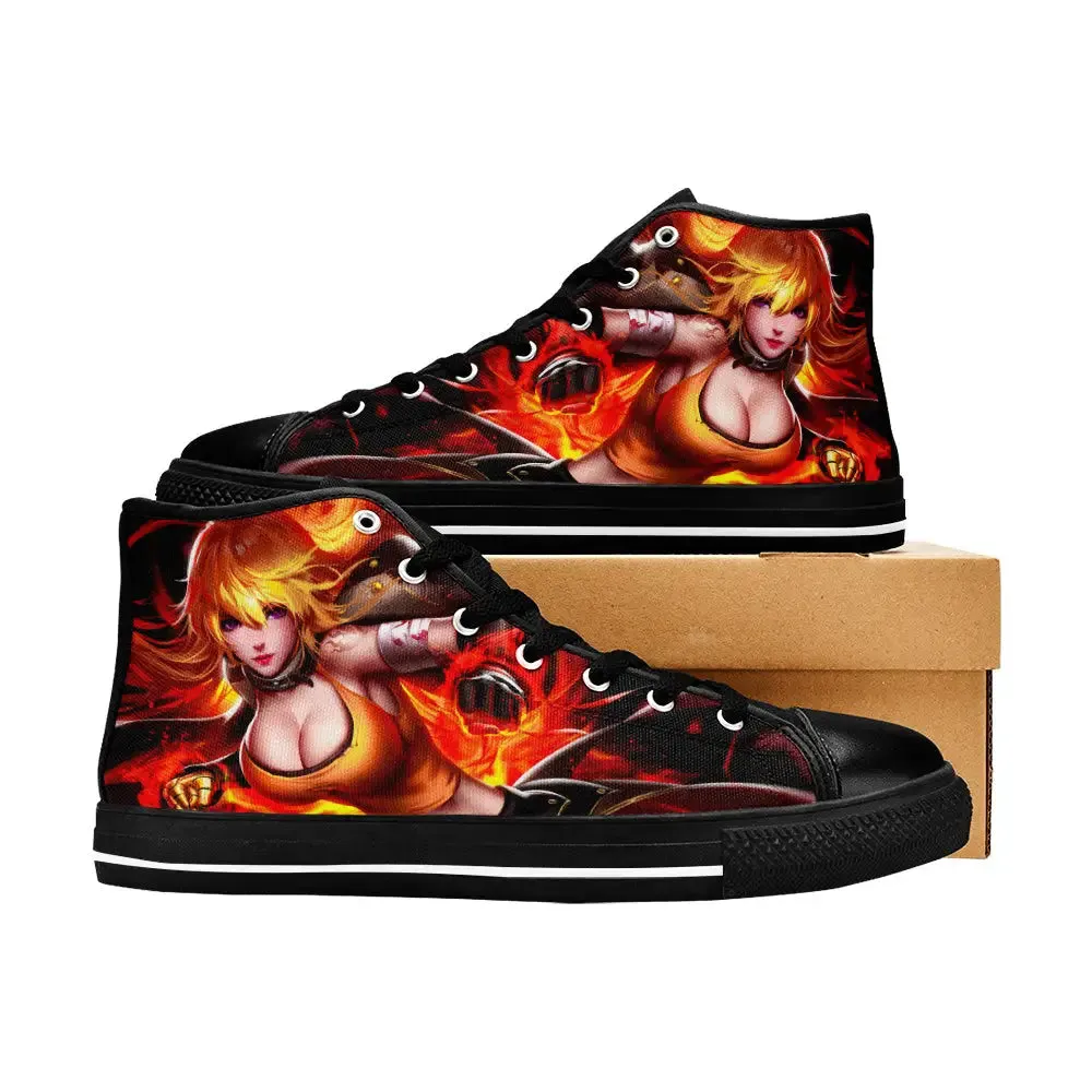 RWBY Yang Xiao Long Shoes High Top Sneakers for Kids and Adults