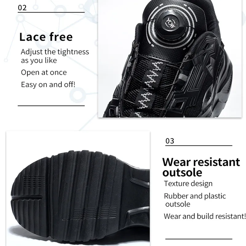S1 safety shoes steel wire rotating buckle