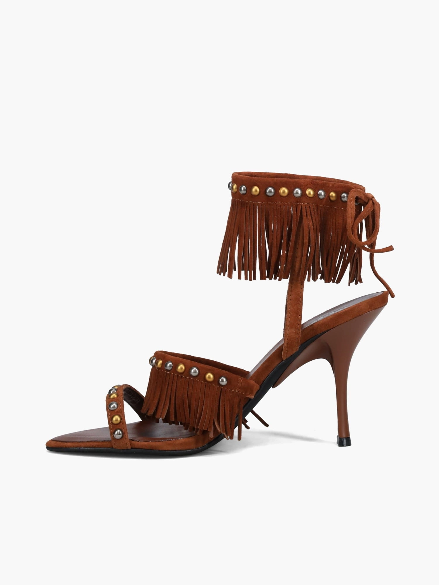 Stainless Steel Hardware Style Addon Saige Tan Kid Suede