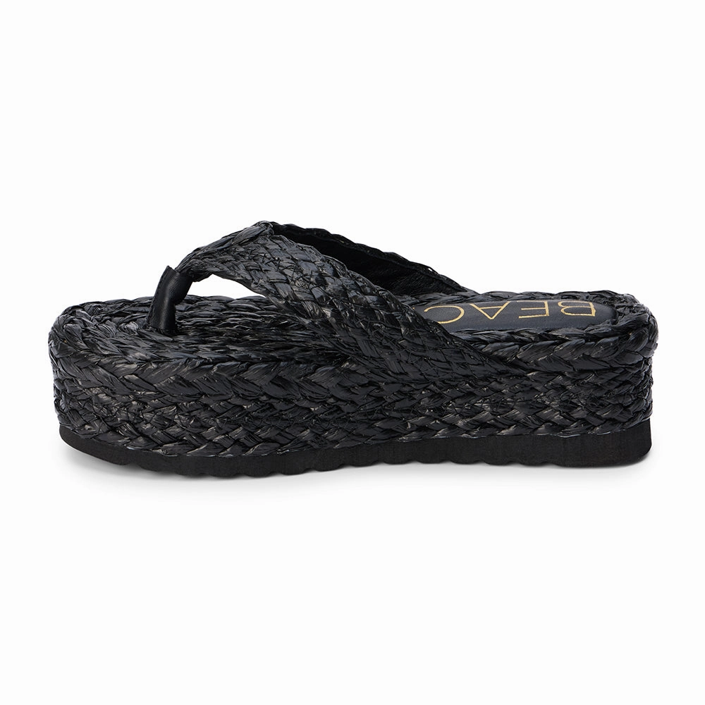 Sailor Platform Sandal - Black vegan - type most beach